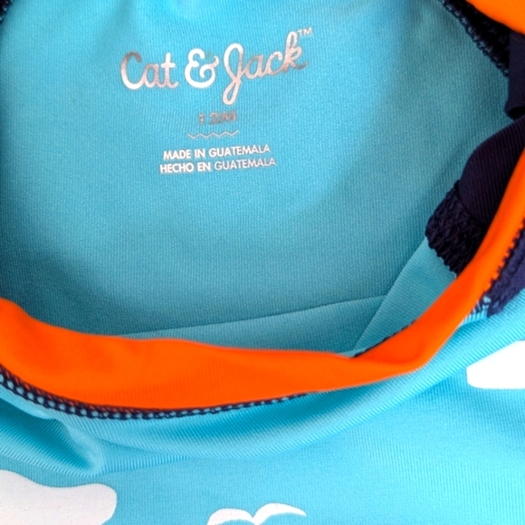 NWOT Cat&Jack Baby (12 Months) Long Sleeve Rashguard Swim Beach Sun Top/Shirt - Picture 8 of 8